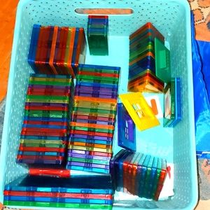 MAGNA-TILE Set; these are off brand "playmags"